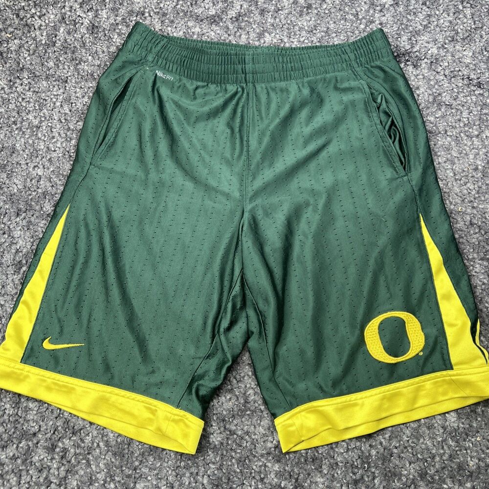 Nike Team Vintage Oregon Ducks Shorts Mens S Green Basketball Team Y2K